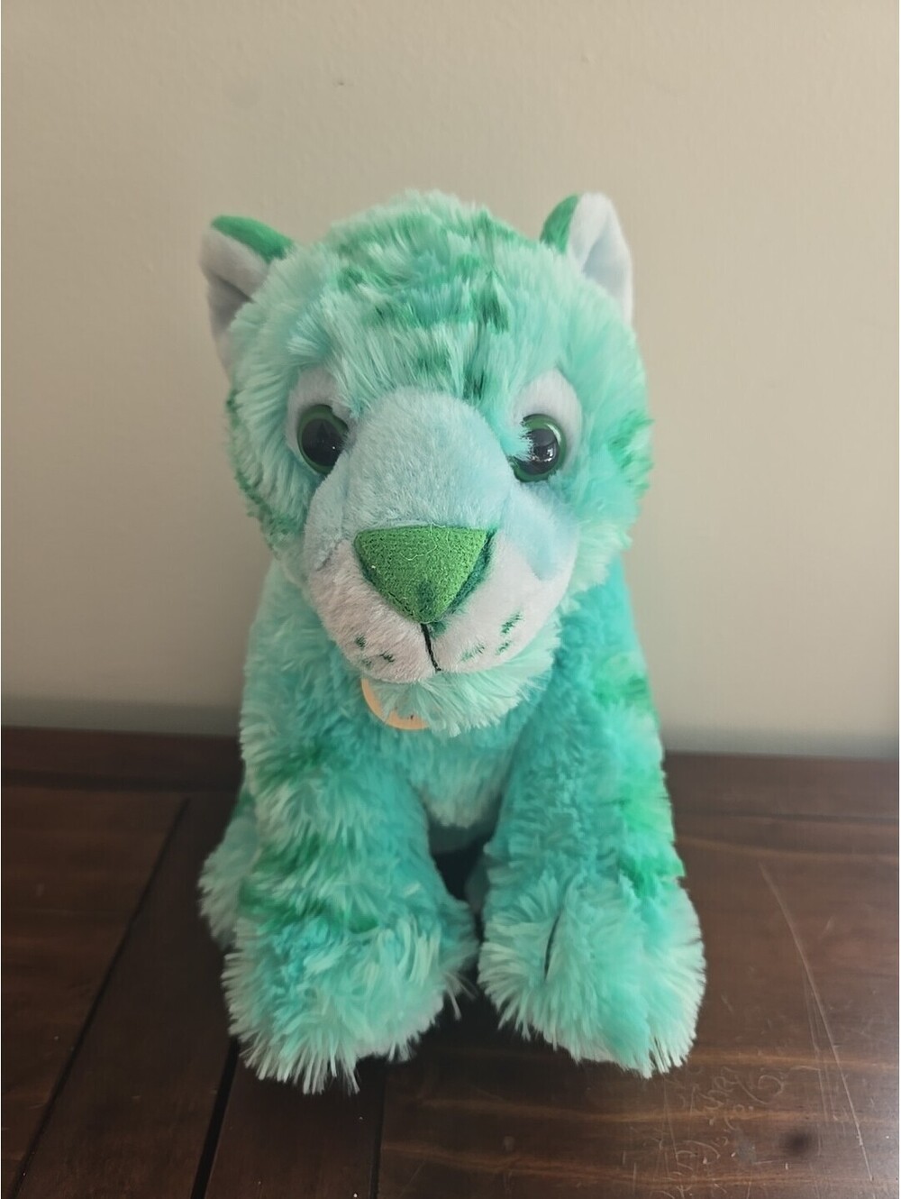 Wild Republic Tiger Cuddle Mint Teal Green Plush Stuffed Animal Toy New York Nyc